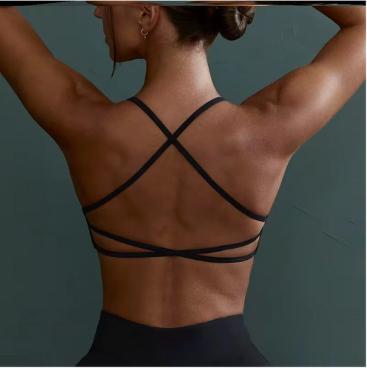 Dames Sportbeha – Cross Back Fitness BH met Schokabsorptie en Ademend Design