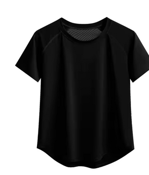 Dames Sport T-shirt – Ademend Sneldrogend Workout Shirt met Mesh Rug en Korte Mouwen