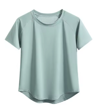 Dames Sport T-shirt – Ademend Sneldrogend Workout Shirt met Mesh Rug en Korte Mouwen