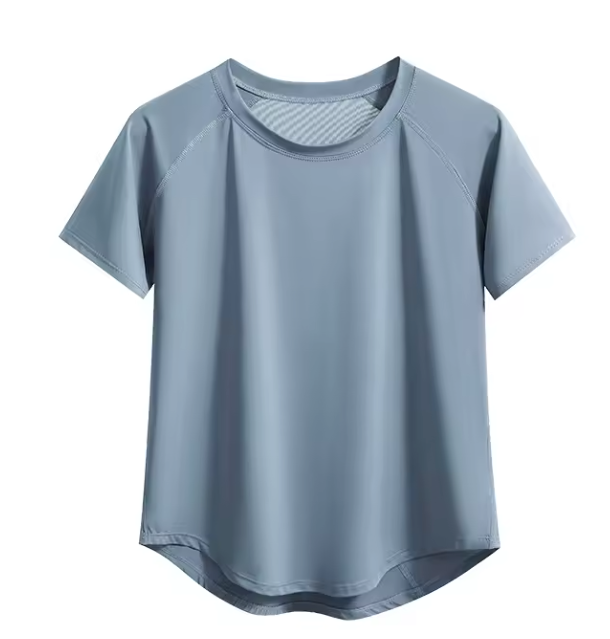 Dames Sport T-shirt – Ademend Sneldrogend Workout Shirt met Mesh Rug en Korte Mouwen