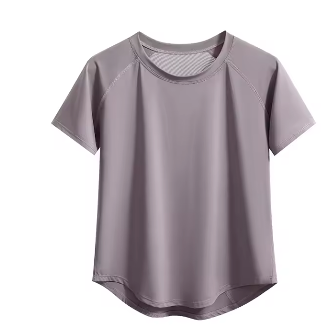 Dames Sport T-shirt – Ademend Sneldrogend Workout Shirt met Mesh Rug en Korte Mouwen