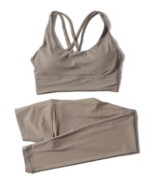 Dames Sportset 2-Delig Naadloos Legging en Sportbeha Fitness
