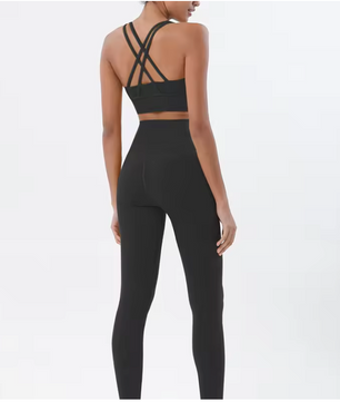 Dames Sportset 2-Delig Naadloos Legging en Sportbeha Fitness