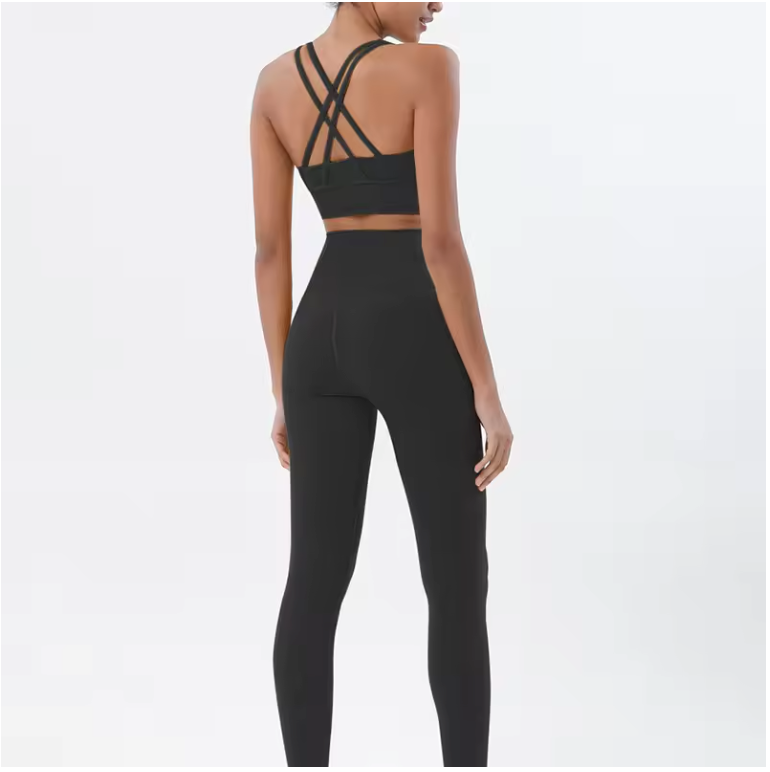 Dames Sportset 2-Delig Naadloos Legging en Sportbeha Fitness