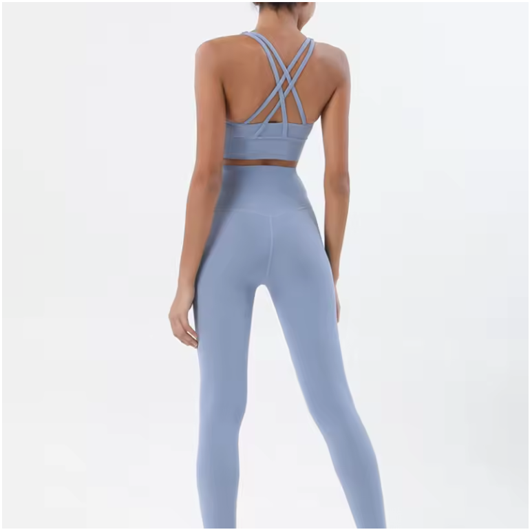 Dames Sportset 2-Delig Naadloos Legging en Sportbeha Fitness