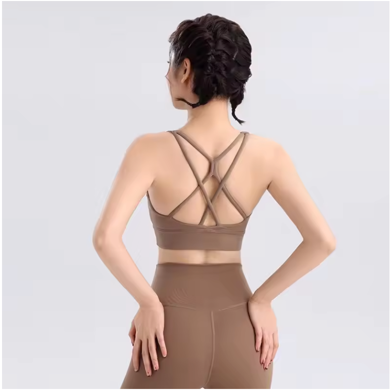 Dames Naadloze Sportset 2-Delig Crop Top en Legging Fitness