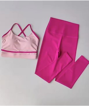Dames Yogaset 2-delig – Sportbeha en High Waist Legging Fitness Set