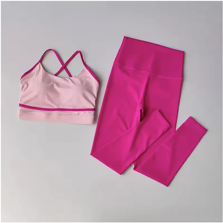 Dames Yogaset 2-delig – Sportbeha en High Waist Legging Fitness Set