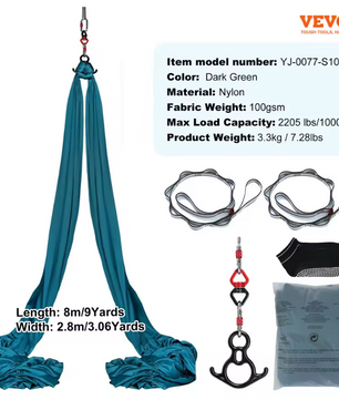 Aerial Yoga Hangmat Set – Complete Yoga Schommel Starter Kit met Accessoires