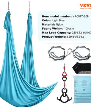 Aerial Yoga Hangmat Set – Complete Yoga Schommel Starter Kit met Accessoires