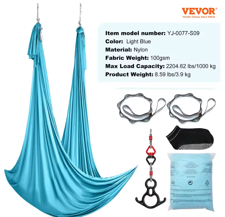 Aerial Yoga Hangmat Set – Complete Yoga Schommel Starter Kit met Accessoires