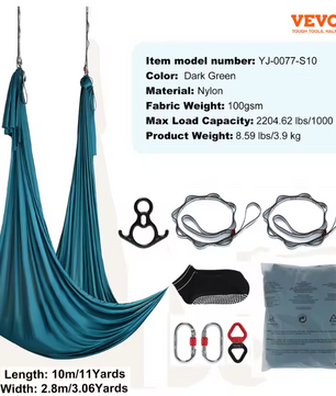 Aerial Yoga Hangmat Set – Complete Yoga Schommel Starter Kit met Accessoires
