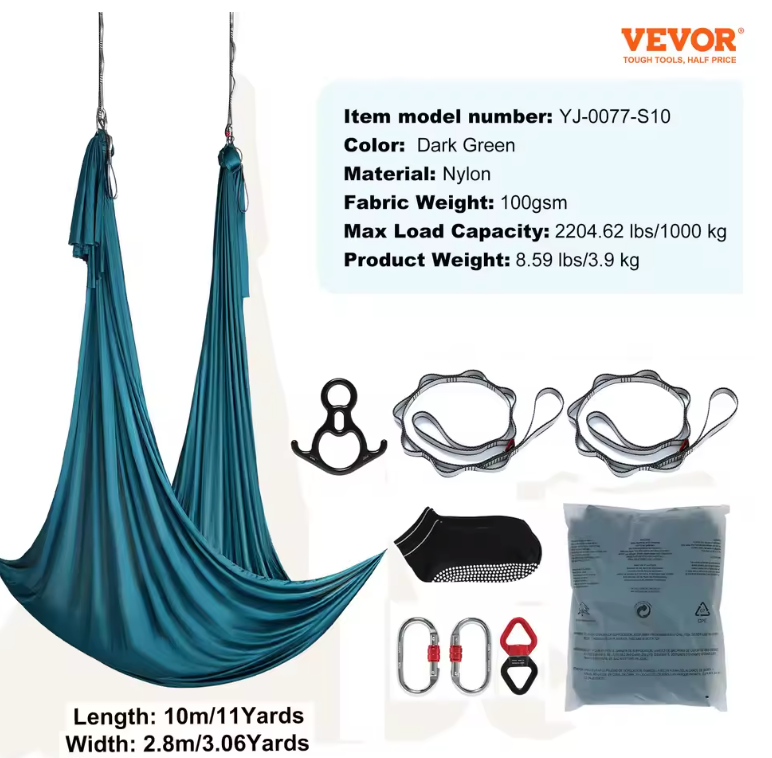 Aerial Yoga Hangmat Set – Complete Yoga Schommel Starter Kit met Accessoires