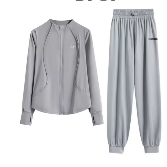 Dames 2-Delige Sportset – Loose Fit Trainingspak met Sneldrogende Stof voor Yoga, Hardlopen en Fitness