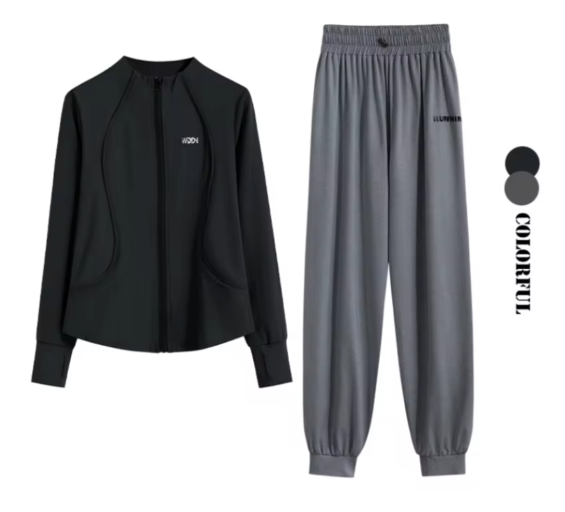 Dames 2-Delige Sportset – Loose Fit Trainingspak met Sneldrogende Stof voor Yoga, Hardlopen en Fitness