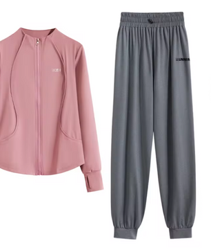 Dames 2-Delige Sportset – Loose Fit Trainingspak met Sneldrogende Stof voor Yoga, Hardlopen en Fitness