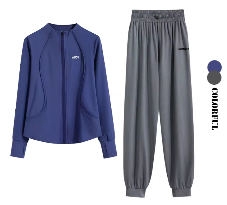 Dames 2-Delige Sportset – Loose Fit Trainingspak met Sneldrogende Stof voor Yoga, Hardlopen en Fitness