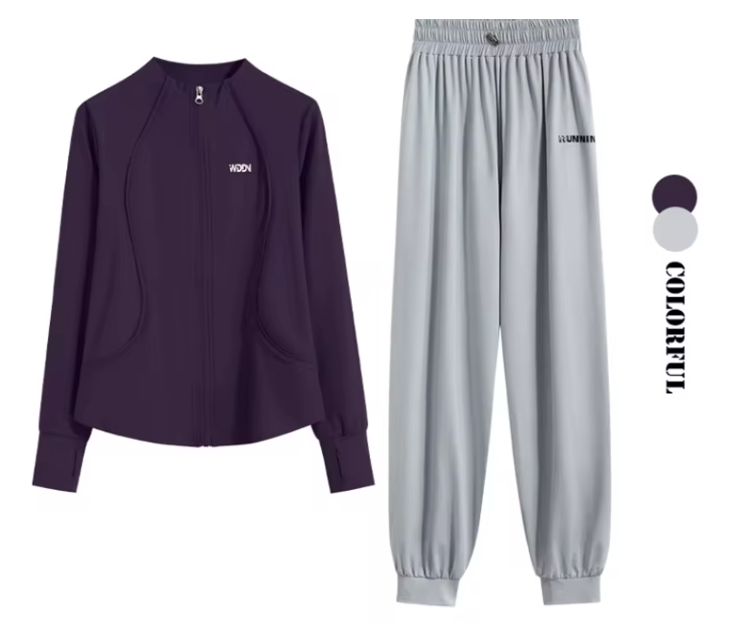 Dames 2-Delige Sportset – Loose Fit Trainingspak met Sneldrogende Stof voor Yoga, Hardlopen en Fitness