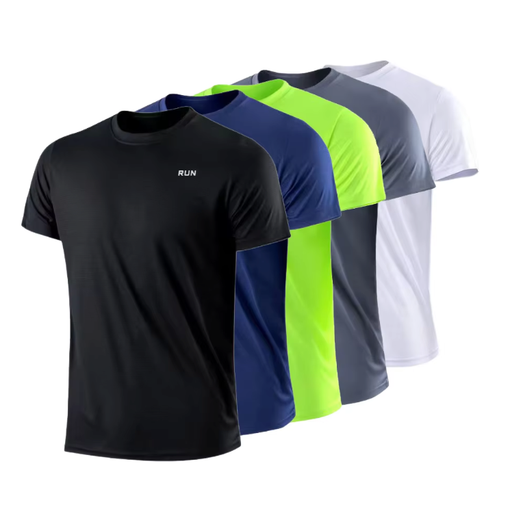 Heren Sportshirt Sneldrogend – Lichtgewicht Gym T-shirt met Ronde Hals voor Hardlopen en Training