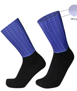Antislip Fietssokken met Siliconen Grip – Ademend Nylon Sport Sokken voor Hardlopen en Fietsen