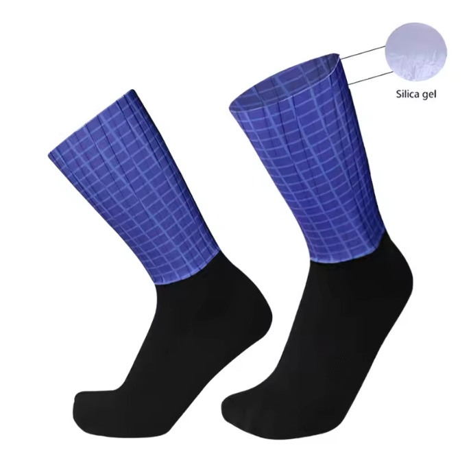 Antislip Fietssokken met Siliconen Grip – Ademend Nylon Sport Sokken voor Hardlopen en Fietsen