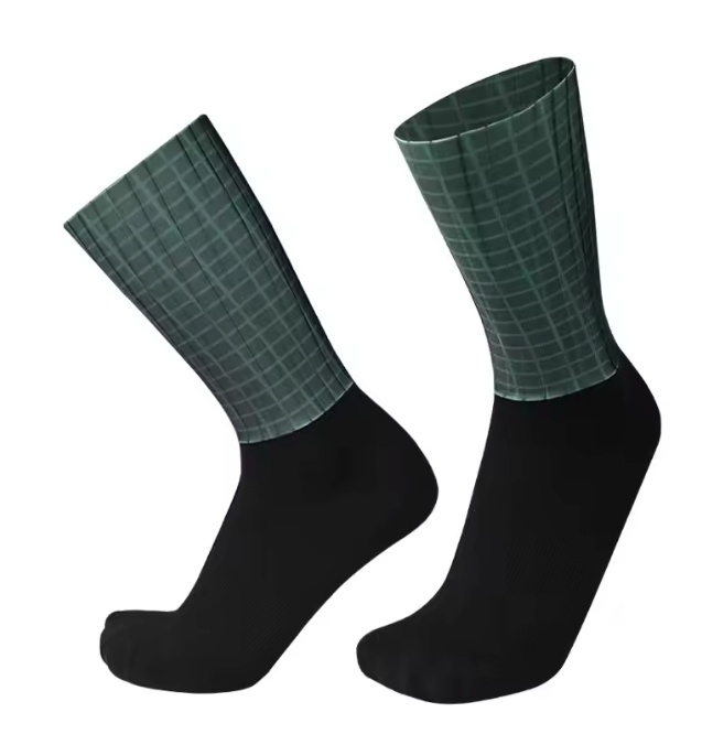 Antislip Fietssokken met Siliconen Grip – Ademend Nylon Sport Sokken voor Hardlopen en Fietsen