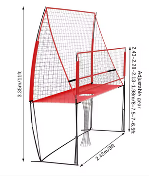 Multisport Net Set – Verstelbaar Volleybal, Badminton en Tennis Net met Draagtas