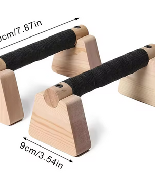 Houten Push-Up Bars Set – Parallettes voor Krachttraining en Handstand Oefeningen