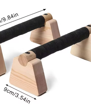 Houten Push-Up Bars Set – Parallettes voor Krachttraining en Handstand Oefeningen
