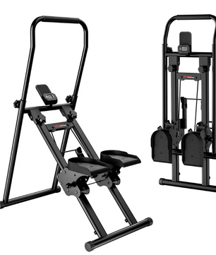 Opvouwbare Trapstepper met LCD-scherm – Verstelbare Handgrepen en Stabiel Stalen Frame voor Thuisfitness