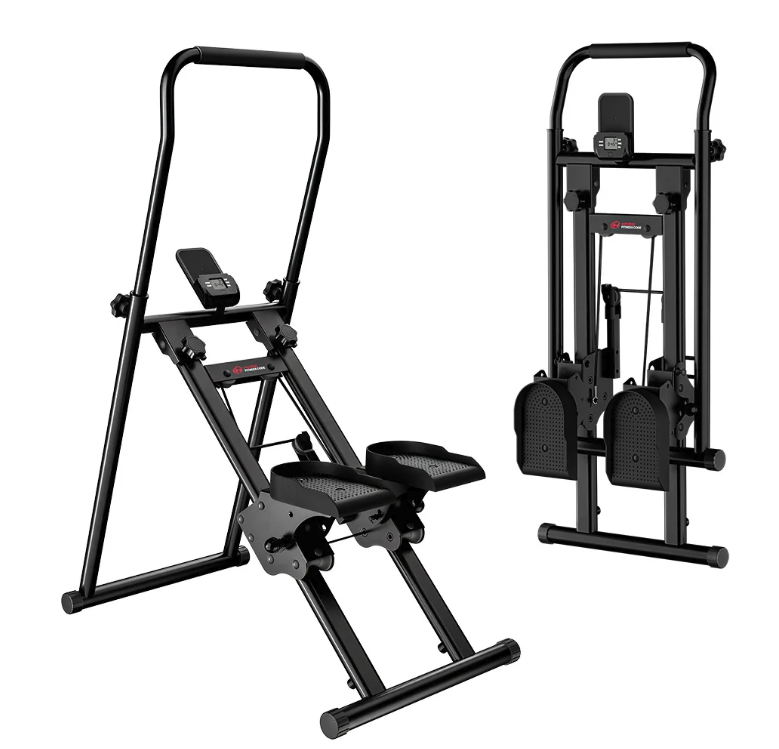 Opvouwbare Trapstepper met LCD-scherm – Verstelbare Handgrepen en Stabiel Stalen Frame voor Thuisfitness