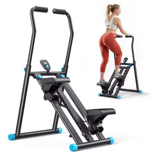 Opvouwbare Verticale Trapklimmer – Verstelbare Weerstand en Full Body Cardio Trainer voor Thuis