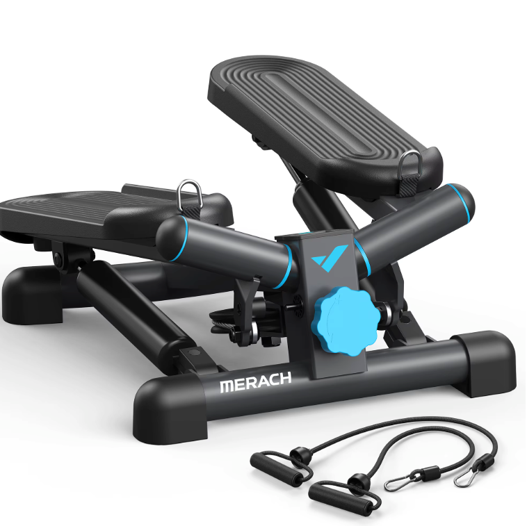 Mini Twist Stepper met Weerstandsbanden – Compacte Full Body Cardio Trainer voor Thuisgebruik