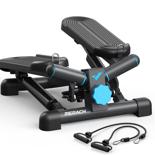 Mini Twist Stepper met Weerstandsbanden – Compacte Full Body Cardio Trainer voor Thuisgebruik