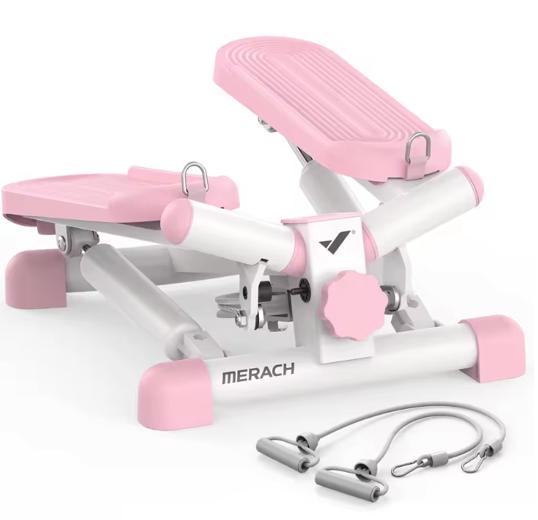 Mini Twist Stepper met Weerstandsbanden – Compacte Full Body Cardio Trainer voor Thuisgebruik