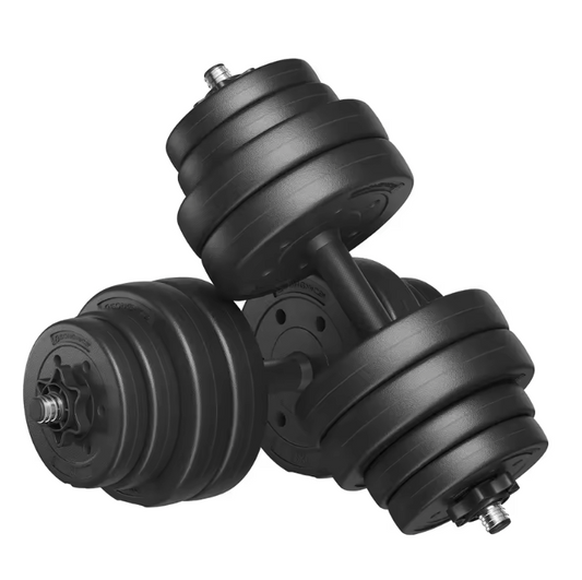 2-in-1 Dumbbell Set met Halterstang – Verstelbaar Gewicht Tot 30 kg voor Krachttraining Thuis