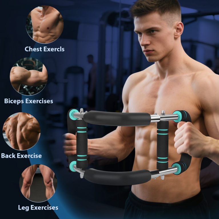 Twister Arm Trainer – Draagbare Power Twister Bar met Veerweerstand voor Borst- en Krachttraining