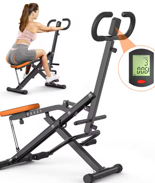 Squat Machine met Weerstandsbanden en LCD Monitor – Opvouwbare Fitness Trainer voor Thuisgebruik