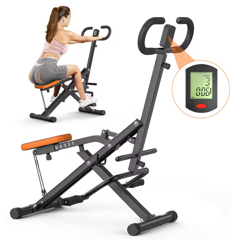 Squat Machine met Weerstandsbanden en LCD Monitor – Opvouwbare Fitness Trainer voor Thuisgebruik
