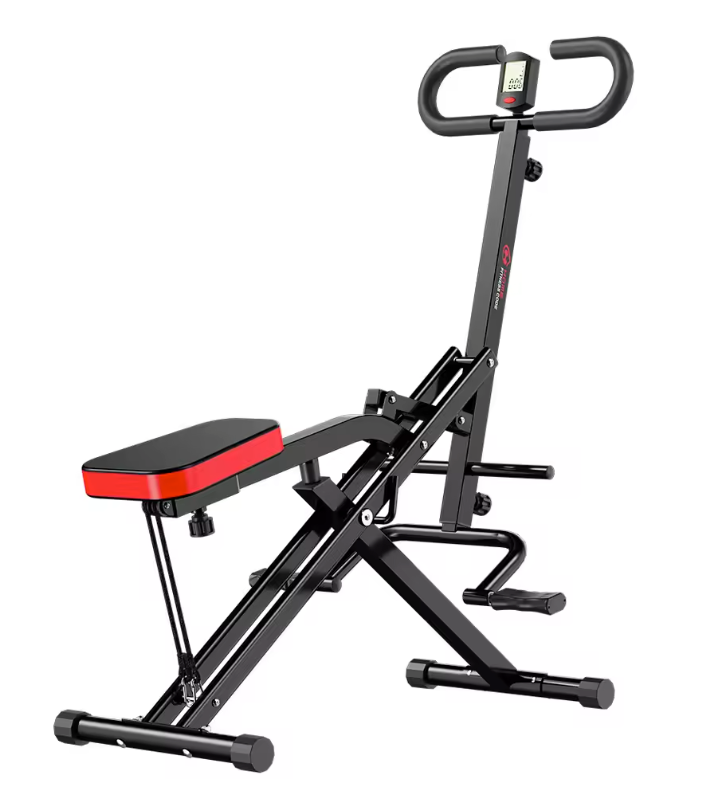 Squat Machine met Weerstandsbanden en LCD Monitor – Opvouwbare Fitness Trainer voor Thuisgebruik