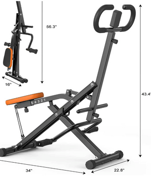 Squat Machine met Weerstandsbanden en LCD Monitor – Opvouwbare Fitness Trainer voor Thuisgebruik