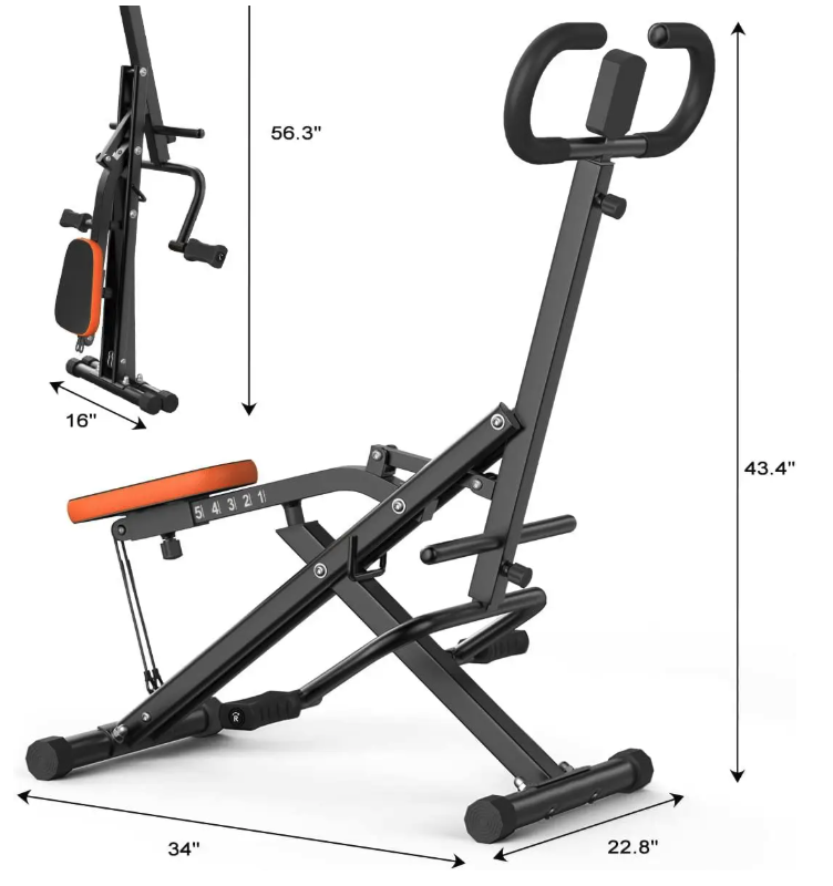 Squat Machine met Weerstandsbanden en LCD Monitor – Opvouwbare Fitness Trainer voor Thuisgebruik