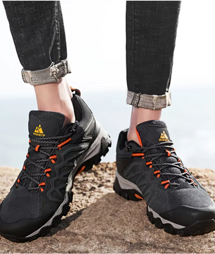 Leren Wandelschoenen Heren – Duurzame Outdoor Trekking Schoenen met Antislip Zool en Vetersluiting