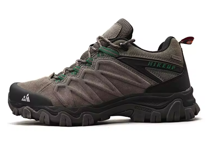 Leren Wandelschoenen Heren – Duurzame Outdoor Trekking Schoenen met Antislip Zool en Vetersluiting
