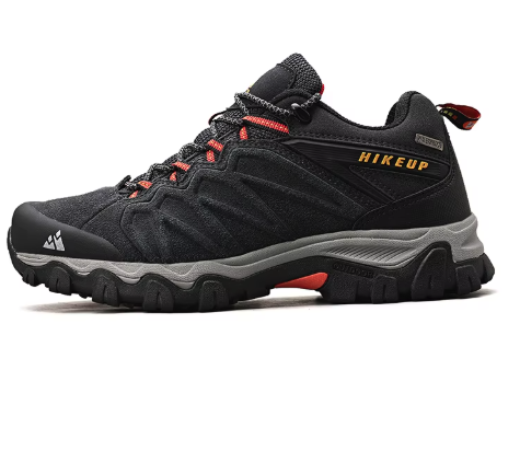 Leren Wandelschoenen Heren – Duurzame Outdoor Trekking Schoenen met Antislip Zool en Vetersluiting