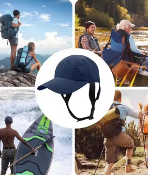 Surfhoed met Kinband – UV-bescherming en Opvouwbare Zonnehoed voor Watersport en Outdoor