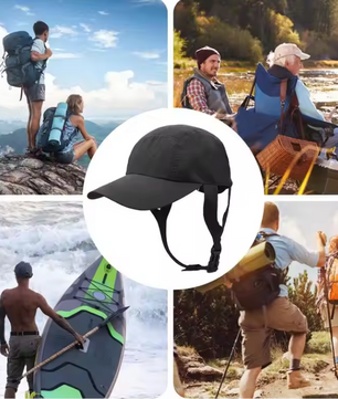 Surfhoed met Kinband – UV-bescherming en Opvouwbare Zonnehoed voor Watersport en Outdoor
