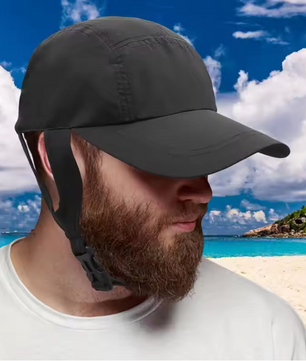 Surfhoed met Kinband – UV-bescherming en Opvouwbare Zonnehoed voor Watersport en Outdoor