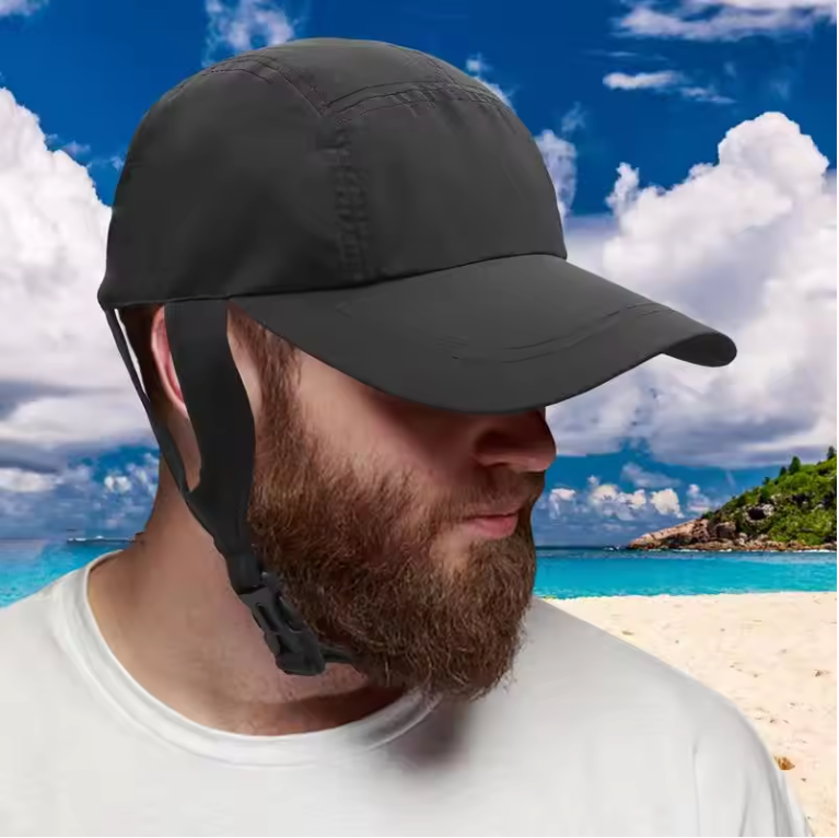 Surfhoed met Kinband – UV-bescherming en Opvouwbare Zonnehoed voor Watersport en Outdoor
