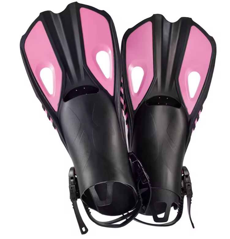 Verstelbare Snorkelvinnen Kort – Open Hak Zwemvliezen voor Duiken en Snorkelen, Lichtgewicht en Comfortabel